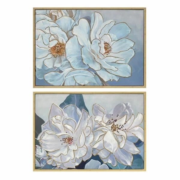 ramme 100 x 4 x 70 cm romantiske blomster (2 enheder)