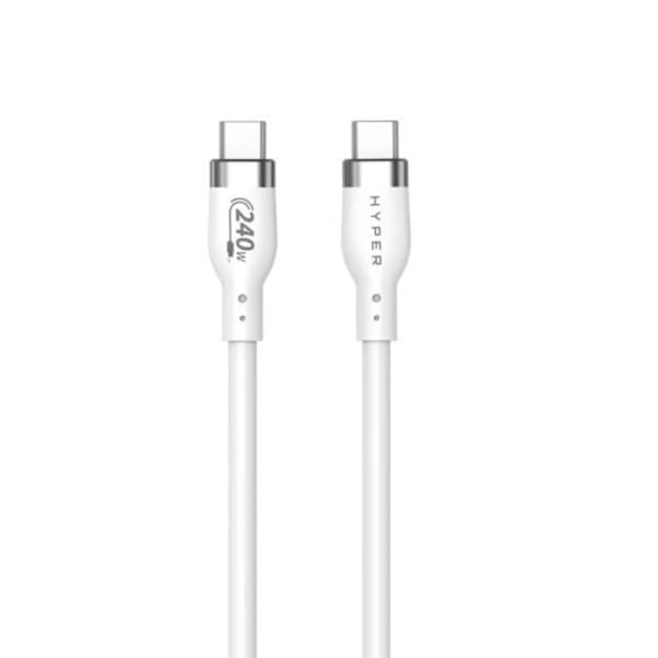 USB-C latauskaapeli - HYPER - 2 m - Valkoinen - USB-C yhteensopivuus - USB-C liitäntä