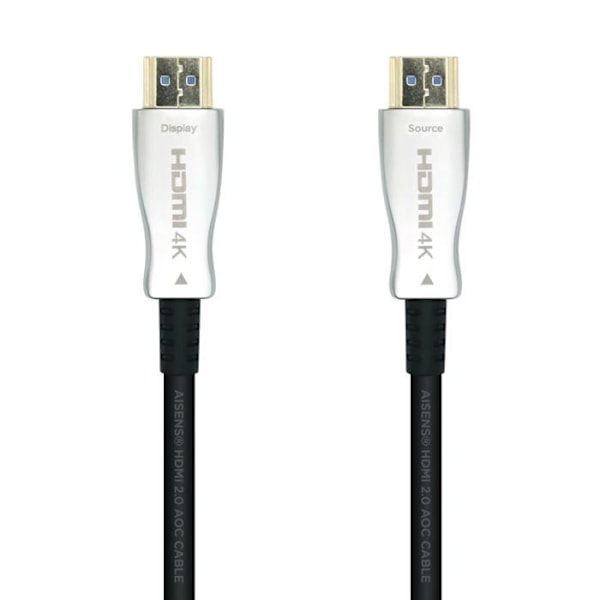 Aisens - A148-0377 - HDMI V2.0 AOC premium hastighed/HEC-kabel 4K60Hz 4:4 18Gbps, A/M-A/M, sort, 15 m