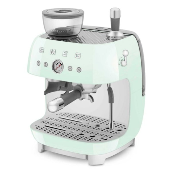 Expresso - SMEG - EGF03PGEU - 20 bar - 1650 Watt - 250g kaffebønner - Grøn