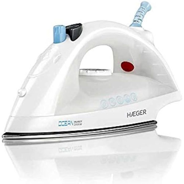 Strygejern - HAEGER - Ocean Burst - 2000 W - Rustfri stålsål - Justerbar damp