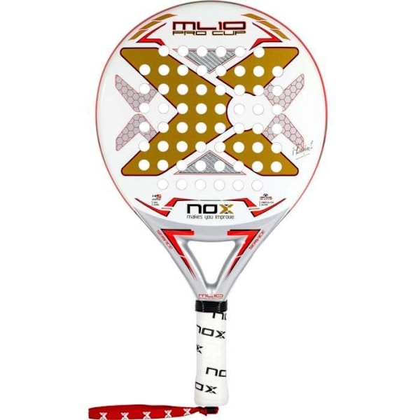 Padelracket - Nox - ML10 Pro Cup - Vit/Röd - One Size - Bekväm och Hållbar