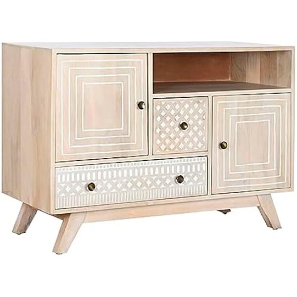 Skænk - DKD Home Decor - Standard Model - Mango træ - Hvid farve - 115x42x75 cm Vit