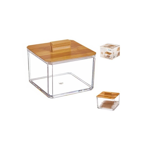 Square Cosmetics Organizer Med Bambu Lock 8cm Ballete – Ballete