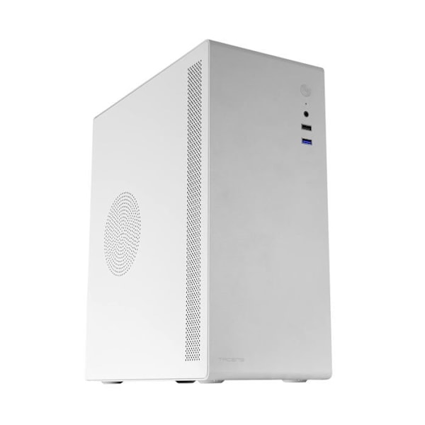 Tacens ORUMX, Ultra Compact Slim Micro-ATX Minitower, stålchassi, 80 mm fläkt, vit