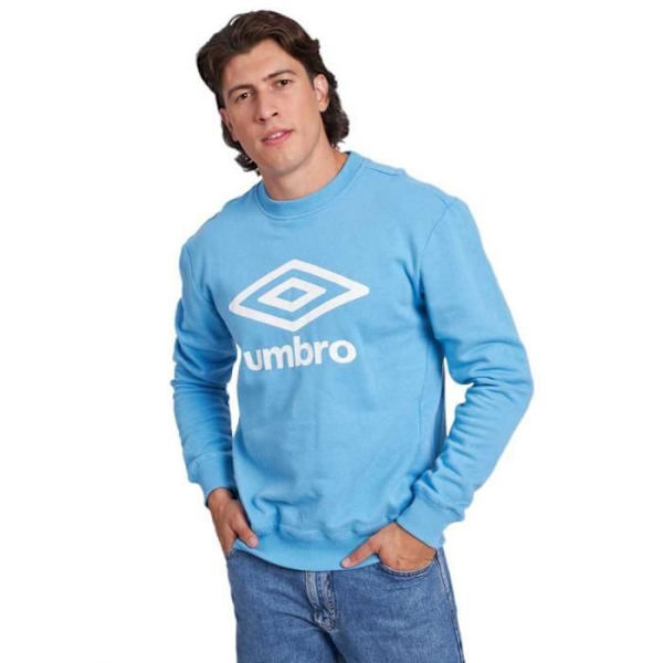Kangaspaita - UMBRO - Fw Suuri Logo - Miehet - Pitkät hihat - Sininen perintö arv blå S