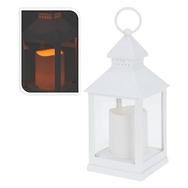Led ljuslykta - GENERISK - 10,5x10,5x23cm - Vit - Dekorativt - Blandat Vit