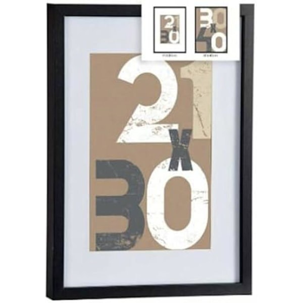 Valokuvakehykset seinälle - GIFT DECOR - 6 kappaletta - Musta - Lasi ja MDF - 32,5 x 42,5 cm Svart