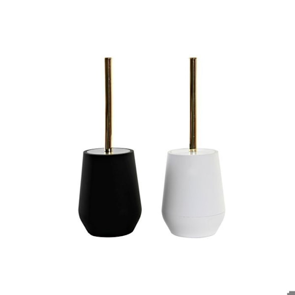 WC-harja DKD Home Decor 12x12x34,5 cm (x2) vit svart