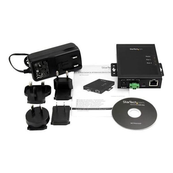 STARTECH 2 sarjaportti RS232 IP Ethernet-laitepalvelimeen - metallinen ja asennettava
