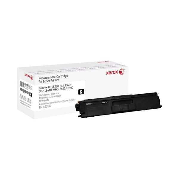 Sortiment af sort XL-toner - XEROX - TN-423BK - 6500 sider - Kompatibel med Brother - Laser