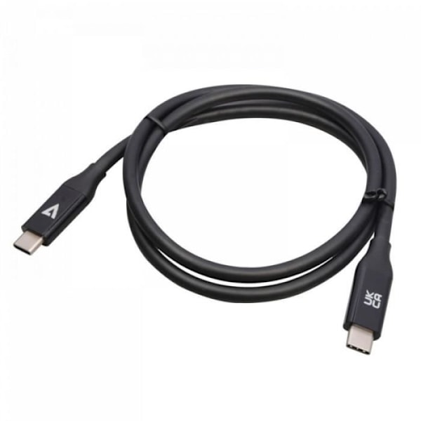 V7 - USB-kabel - USB-C (M) til USB-C (M) - USB4 - 5 A - 80 cm - unterstützt 4K 60 Hz (3840 x 2160) - Sort -