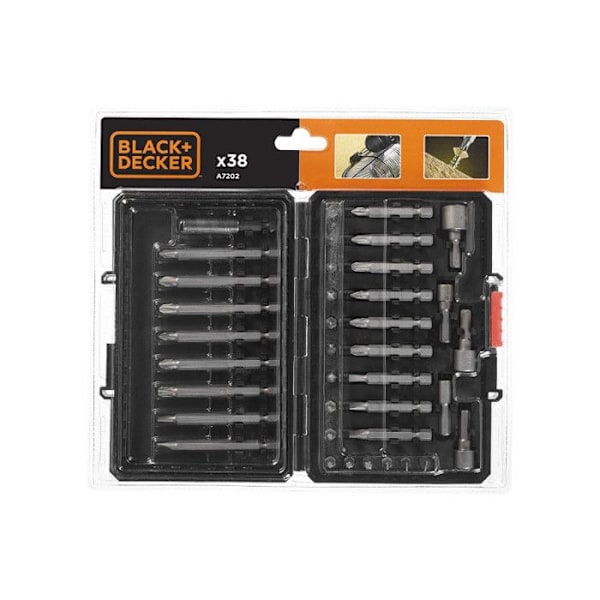 Black & Decker A7202 38-delt skruetrækkersæt... sort