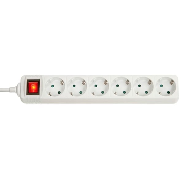 LINDY AC effektbrytare 250V 3500 Watt Output Connectors: 6 1,4m White-73103