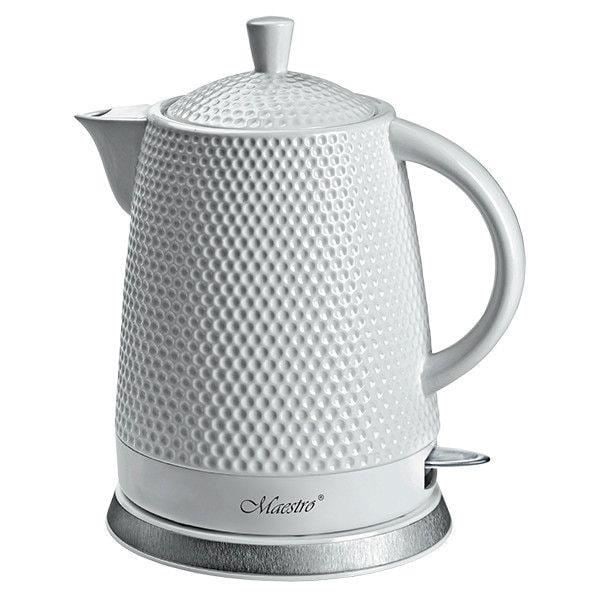 Sähkökannu - Maestro - MR-069 - 1,5L - Keraaminen - Valkoinen