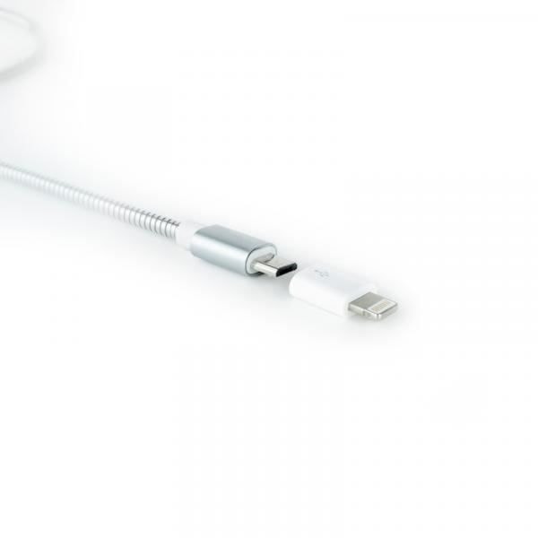Nanocable 10.10.4100. Liitin 1: Lightning, Liitin 2: Micro USB. Tuotteen väri: ValkoinenYhteensopivuusLiitin