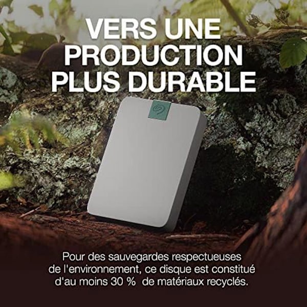 Extern hårddisk - SEAGATE - Ultra Touch - 4 TB - USB-C - Återvunnet material