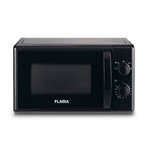 Mikrobølgeovn - Flama 1834FL - Bordplade 20L 700W - Roterende - Sort