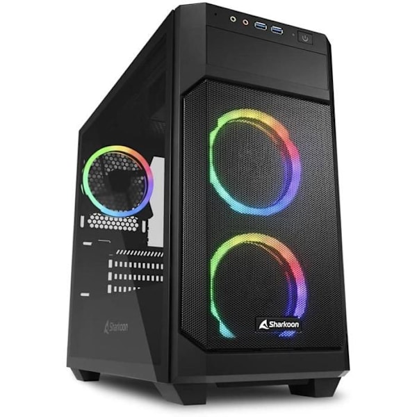 Sharkoon V1000 RGB Semi-Tower ATX taske Sort