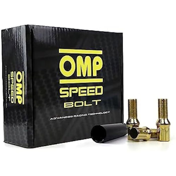 Pyöränpultit - OMP - Sarja 20 - M12X1.5 - Pitkäkierteinen 27mm - Keltainen väri citronträd
