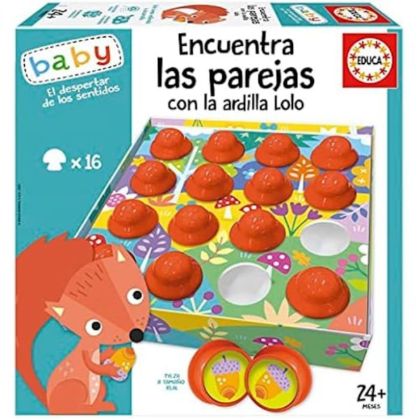 Pædagogisk spil - EDUCA - Find parrene - Ardilla Lolo - Visuel perception - Opmærksomhed - Hukommelse