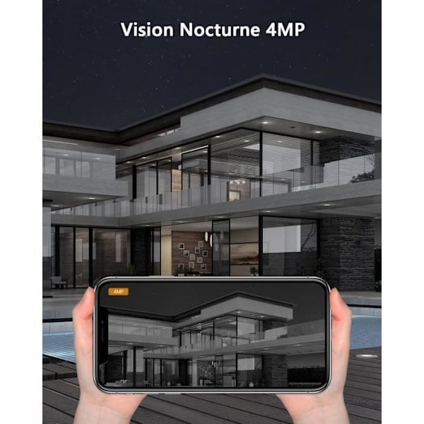 Imou Outdoor WiFi-overvågningskamera, 4MP WiFi 2,4 GHz Vandtæt med 30m Night Vision, AI Motion Detection