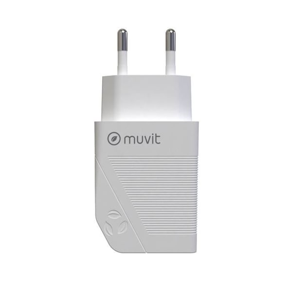 1 USB 2.4A sektoroplader (12W) - MUVIT - TIL SKIFTE - Hvid - Smartphones og tablets Vit
