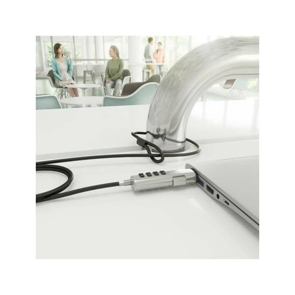 AISENS SÄKERHETSKABEL NANO KOMBINATIONS LOCK 1,5M