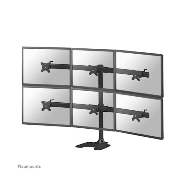 Pöytäteline - NewStar - FPMA-D700DD6 - Kallistava - 6 näyttöä jopa 27" - Musta