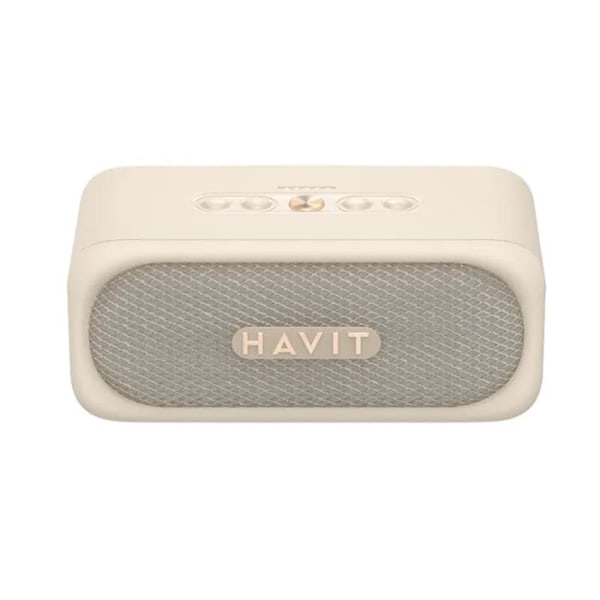 Bluetooth 5.3 langaton kannettavan kaiutin, TWS, TF, AUX, hands-free puhelu, IPX7, 2000 mAh - Havit (SK905BT) - Beige