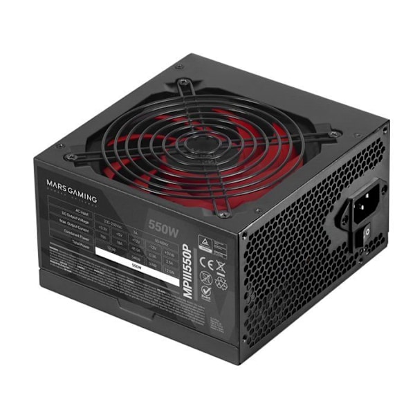 Strømforsyning ATX - Mars Gaming - MPIII550P - 550W - 5 Års Garanti - FDB 120mm Blæser