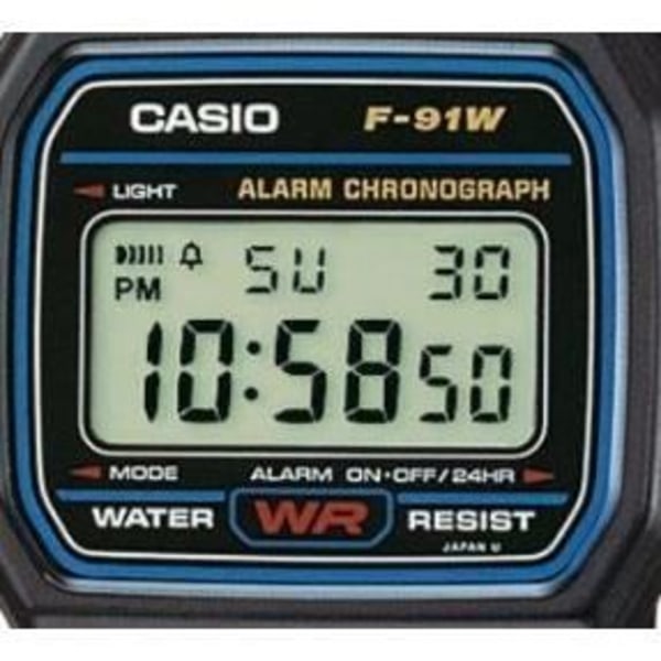 Klocka - Casio - Vintage - Svart - Digital - Vattentålighet WR ISO 22810 - LED-chronometer