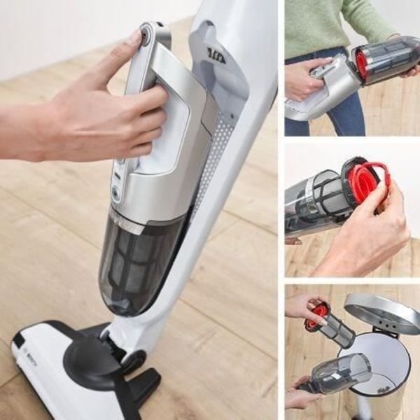 BOSCH BBH3ALL28 Trådløs 2-i-1 og Flexxo multifunktionsstøvsuger - 2 hastigheder - 28 V - 55 minutters autonomi - Metallisk hvid