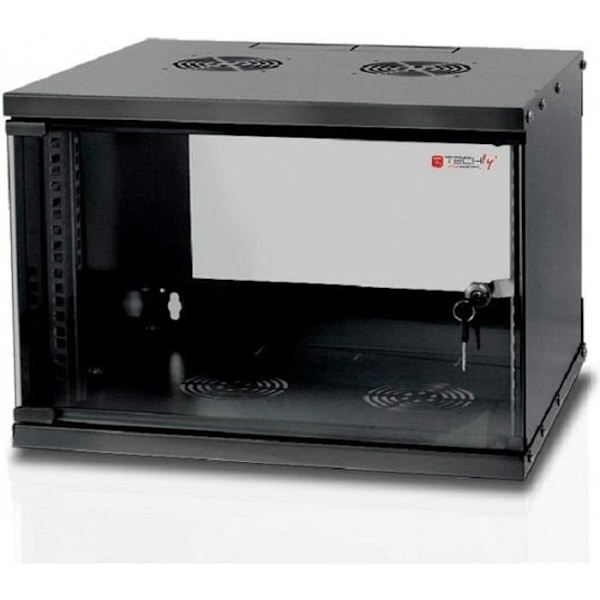 Coffret 19 6U Sort vægmonteret fast dybde 320 mm
