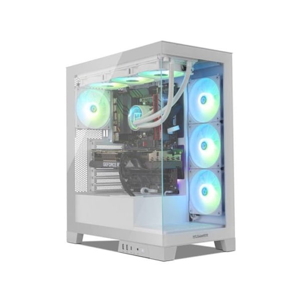 NOX Hummer GLOCK ARGB Semitårn ATX Tempereret Glas USB-C Hvid