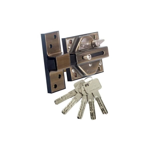 Högsäkerhetslås 7930r Engelsk bronsfinish 97930rbi Lince - LINCE Engelsk bronsfinish