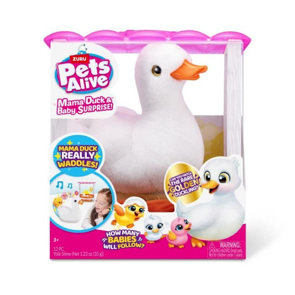 Interaktiv leksak - ZURU - Mama Duck - Interaktiva ankungar som följer sin mamma med överraskningar att upptäcka Flerfärgad