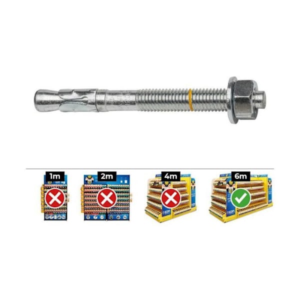 Apolo mea - 912130BAP - Esparrago BA plus 12 metalanker - 130/30, zinkbelagt, Option 7 godkendt, 20 enheder