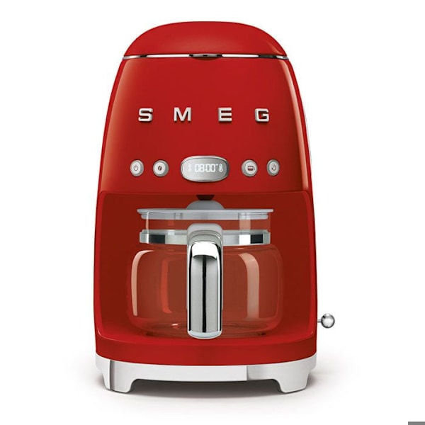 Cafeteria med filter SMEG 10 kopper 1050W rød årgang 50 DCF02RDEU