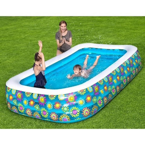 Kaasukylpy - Deluxe - Suorakulmainen - 305cm x 183cm - Korkeus 56cm - Monivärinen Flerfärgad