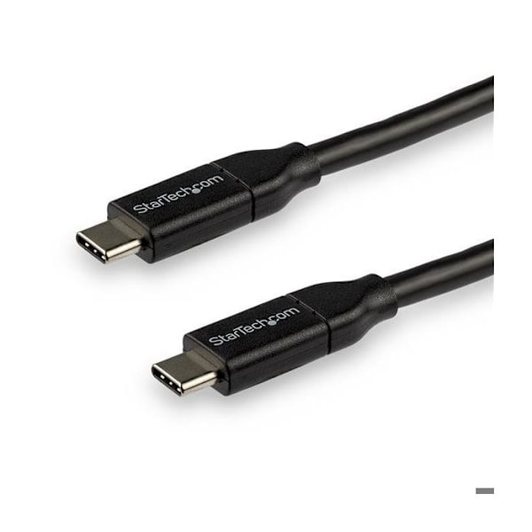 STARTECH USB-C–USB-C-kaapeli - 3 m - Virransyöttö 5A - USB-IF-sertifioitu - Musta