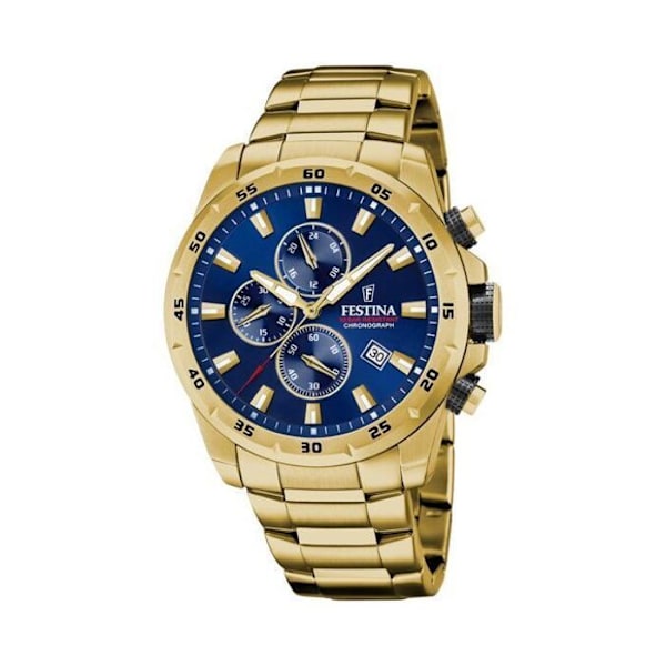 Herre Ur - Festina - F20541/2 - Chrono Sport - Blåt urskive 45.05mm - Vandtæthed 10 Atm Blå