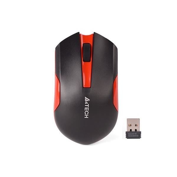 Tietokonehiiri - A4TECH - G3-200N - Langaton - Optinen - 1000 DPI musta, Punainen