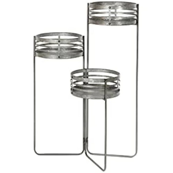 Plantekasse - DKD HOME DECOR - Jern urtepotte - Farve Grå - Mål 76x48x26 cm - Blandet Grå