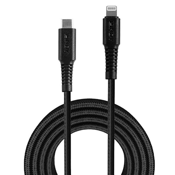 USB-kaapeli - LINDY - 31285 - Lightning-liitin - USB-C uros - 0,5 m musta