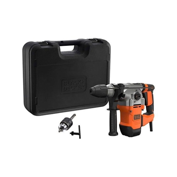 Yhdistelmävasara - BLACK + DECKER - BEHS03K-QS - 1250 Watts - 3,7 Joules - SDS-Plus Orange