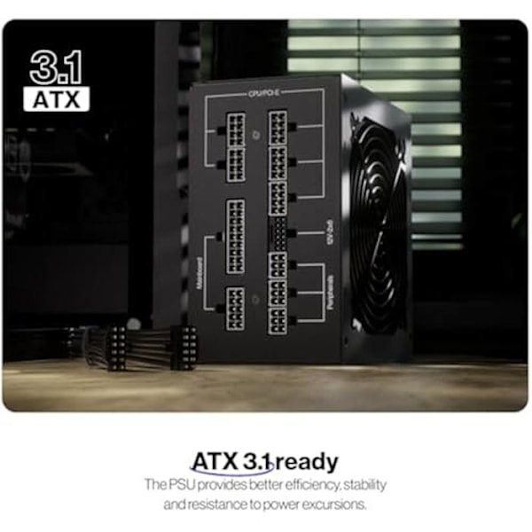 Tietokoneen virtalähde - ENDORFY - Supremo FM6 Gold 850W - ATX 3.1 - 80 Plus Gold - Hiljainen ja modulaarinen