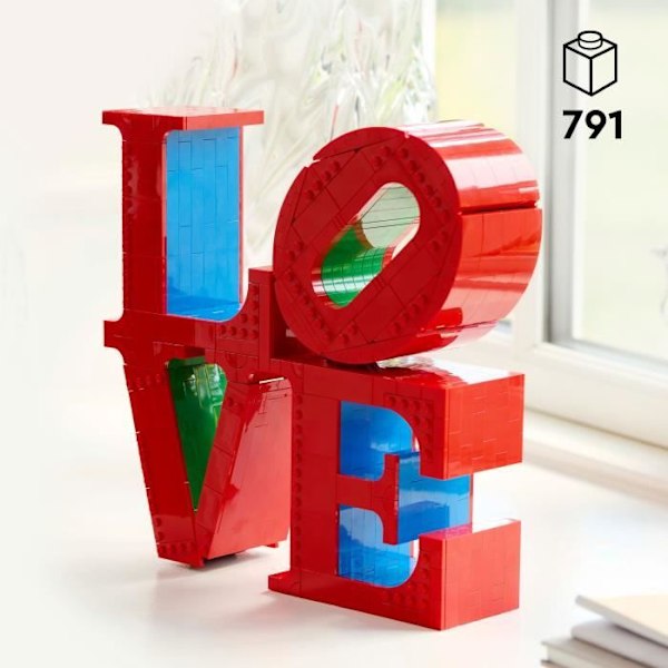 LEGO Art 31214 LOVE - Byggsats för vuxna - Dekoration och present till par LEGO® klossar i olika färger