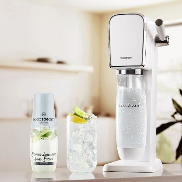 SODASTREAM-tiivisteet - 6 kpl sokerittomia limonaditiivisteitä - Jopa 54L juomia - 440 ml Vit