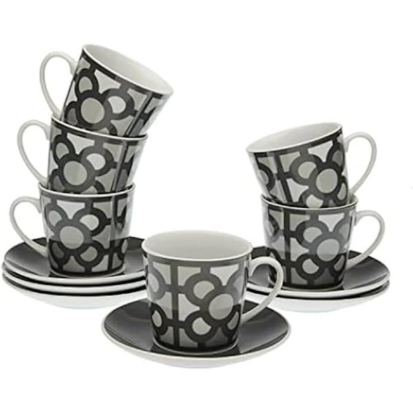 Tekopper - VERSA - Sæt med 6 - Flerfarvet - Porcelæn - Urban stil Flerfärgad